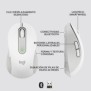 Logitech Signature M650 L for Business, Droitier, Optique, Bluetooth, 4000 DPI, Blanc