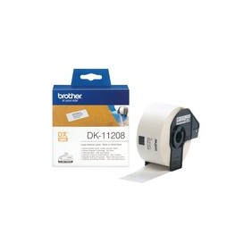 Brother DK-11208 - Rouleau d'étiquettes original – Noir sur blanc, 38 x 90 mm, Noir sur blanc, 400 pièce, DK, Blanc, Thermique directe, Chine