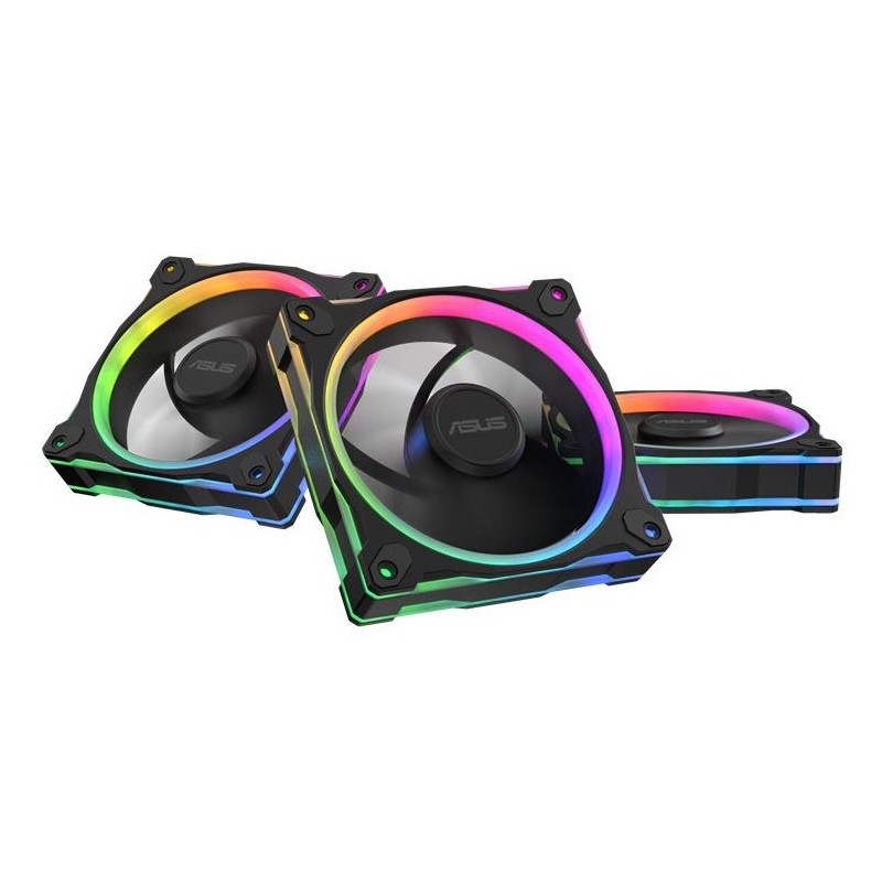ASUS Prime MR120 Fan ARGB Reverse Black 3in1, Ventilateur, 12 cm, 1600 trmin, Noir