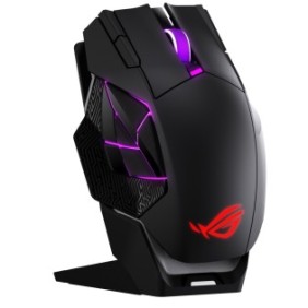 ASUS ROG Spatha X 65K, Droitier, Optique, RF Wireless + Bluetooth + USB Type-A, 65000 DPI, Noir