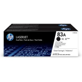 HP Pack de 2 toners LaserJet 83A noir authentiques, 3000 pages, Noir, 2 pièce