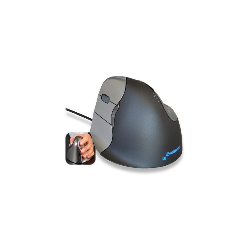 Evoluent VM4L, Gauche, Optique, USB Type-A, Noir