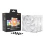 Be Quiet! Light Wings LX 140mm PWM Reverse Triple Pack White | Ventilateur PC | pales inversées | blanc | RGB | Pack de 3, Blanc