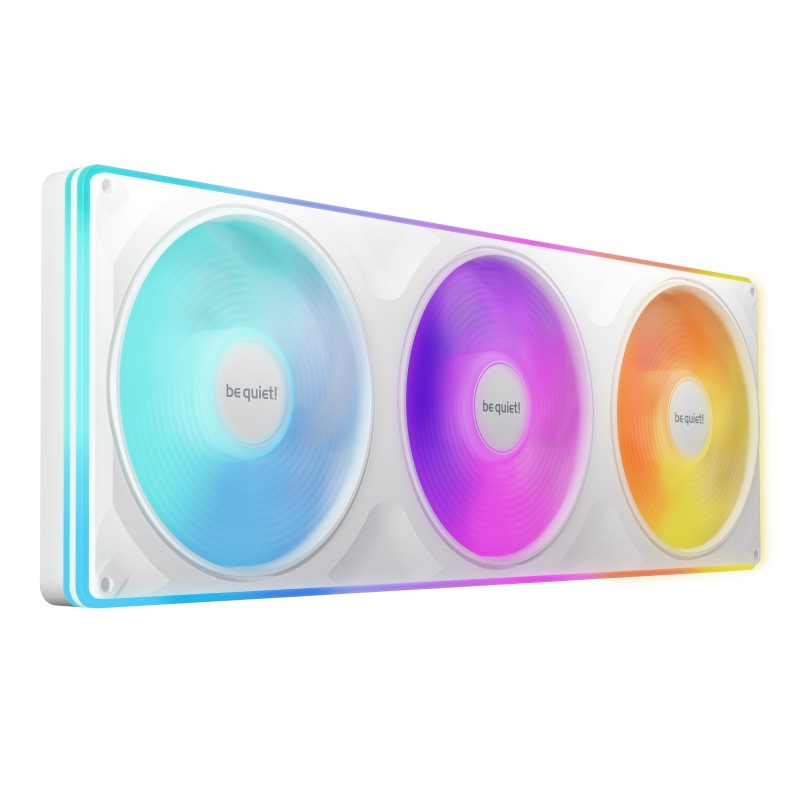 Be Quiet! Light Wings Pro IO 420mm Reverse White | Ventilateurs PC à cadre unique | pales inversées | blanc | RGB, Blanc