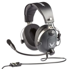 ThrustMaster T.Flight U.S. Air Force, Avec fil, Contrôle de l’aviationdu trafic aérien, 752 g, Casque, Noir, Gris