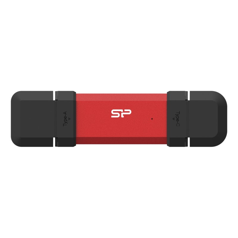 Silicon Power DS72, 250 Go, USB Type-A USB Type-C, 3.2 Gen 2 3.1 Gen 2, 1050 Mos, Casquette, Rouge