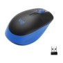 Logitech M190, Ambidextre, Optique, RF sans fil, 1000 DPI, Bleu