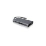 ICY BOX IB-DK4040-CPD, Avec fil, USB 3.2 Gen 1 3.1 Gen 1 Type-C, 100 W, 3,5 mm, 10,100,1000 Mbits, Anthracite, Noir